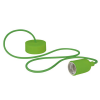 Design lamphouder met textielkabel groen (E27, 1.40 meter snoer) LVE00504 - 1