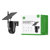WOOX R4250 Smart Outdoor PTZ battery camera 4G | Incl. Solar Panel | 350° | Zwart  LWO00109