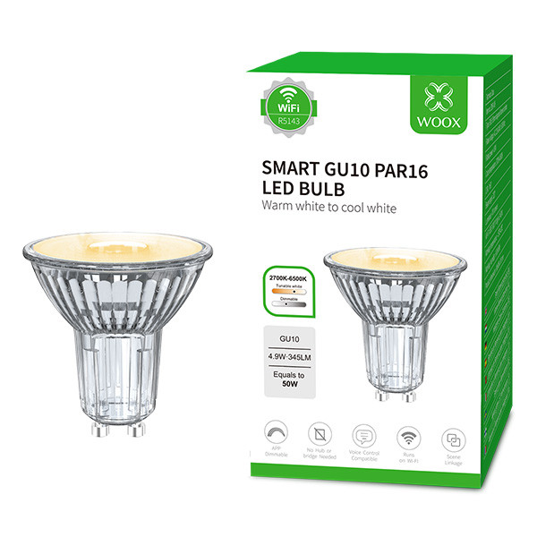 WOOX R5143 Slimme led spot | GU10 | 2700-6500K | 4.9W (50W)  LWO00070 - 1