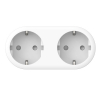 WOOX R6073 Slimme duo stekker | Max. 3680W | Wit (NL)  LWO00045