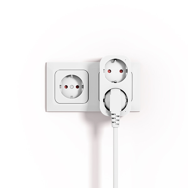 WOOX R6153 Slimme duo stekker met energiemeter | Max. 3680W | Wit (NL) LWO00093 - 2