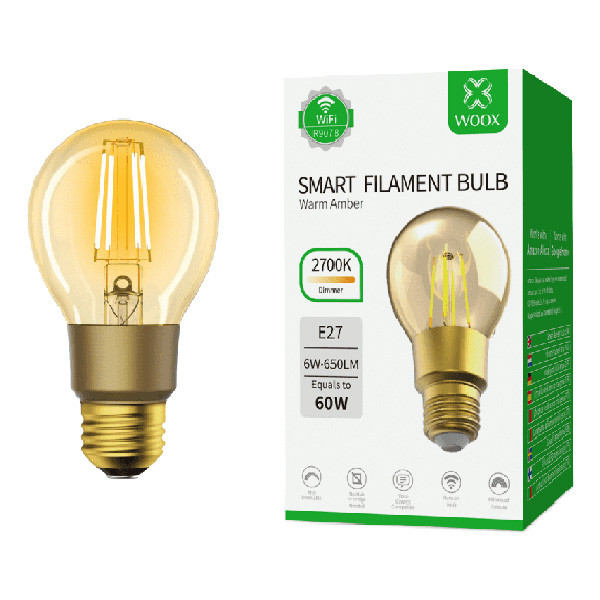 WOOX Smart lamp E27 | Peer A60 | 2700K | 650 lumen | 6W LWO00022 - 1