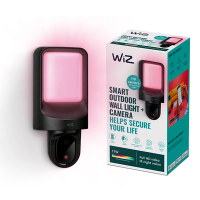 WiZ Connected WiZ Slimme buitenlamp met camera | RGBIC | 1080p | 17W | Zwart  LWI00198