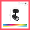WiZ Connected WiZ Slimme opbouwspot | Rond  | Zwart | RGB + 2200-6500K | 4.9W  LWI00116 - 2