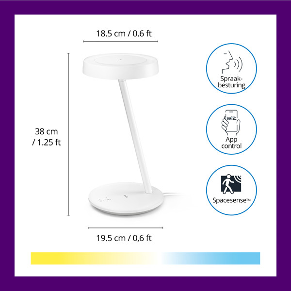 WiZ Connected WiZ Smart Bureaulamp | Rond | 2700-6500K | 10W  LWI00149 - 2