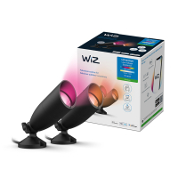 WiZ Connected WiZ Smart Grondspot | Rond | Zwart | RGB + 2700-5000K | 10W | 2 stuks  LWI00172