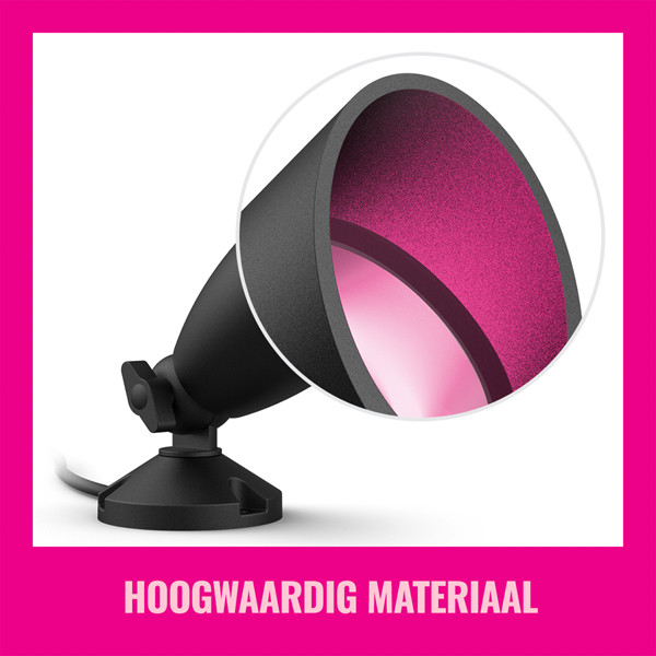 WiZ Connected WiZ Smart Grondspot | Rond | Zwart | RGB + 2700-5000K | 10W | 2 stuks  LWI00172 - 6