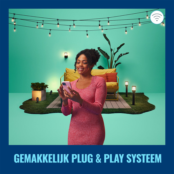 WiZ Connected WiZ Smart Sokkellamp | Rond | Zwart | RGB + 2700-5000K | 3.6W  LWI00174 - 8