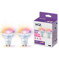 WiZ Connected WiZ Smart Spot GU10 | PAR16 | Helder | RGB + 2200-6500K | 4.7W (50W) 2 stuks  LWI00183
