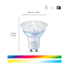 WiZ Connected WiZ Smart Spot GU10 | PAR16 | Helder | RGB + 2200-6500K | 4.7W (50W) 2 stuks  LWI00183 - 2