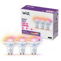 WiZ Connected WiZ Smart Spot GU10 | PAR16 | Helder | RGB + 2200-6500K | 4.7W (50W) 3 stuks  LWI00184