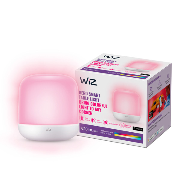 WiZ Connected WiZ Smart Tafellamp | Hero | RGB + 2200-6500K | 9W  LWI00103 - 1