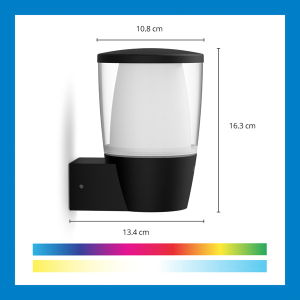 WiZ Connected WiZ Smart Wandlamp | Rond | Zwart | RGB + 2700-5000K | 8.5W  LWI00171 - 2
