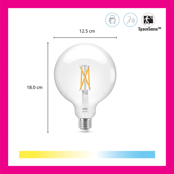 WiZ Connected WiZ Smart lamp E27 | Globe G125 | Filament | Helder | 2700-6500K | 7W (60W)  LWI00095 - 2