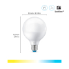 WiZ Connected WiZ Smart lamp E27 | Globe G95 | Mat | 2700-6500K | 11W (75W)  LWI00185 - 2