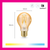 WiZ Smart lamp E27 | Peer A60 | Filament | Amber | 2000-5000K | 7W (50W) LWI00098 - 2