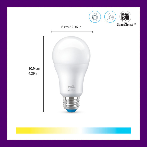 WiZ Connected WiZ Smart lamp E27 | Peer A60 | Mat | 2700-6500K | 8W (60W) 2 stuks  LWI00179 - 2