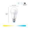WiZ Connected WiZ Smart lamp E27 | Peer A60 | Mat | 2700-6500K | 8W (60W)  LWI00187 - 2
