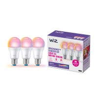 WiZ Connected WiZ Smart lamp E27 | Peer A60 | Mat | RGB + 2200-6500K | 8.5W (60W) 3 stuks  LWI00136