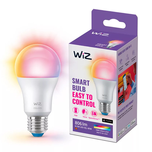 WiZ Connected WiZ Smart lamp E27 | Peer A60 | Mat | RGB + 2200-6500K | 8.5W (60W)  LWI00126 - 1