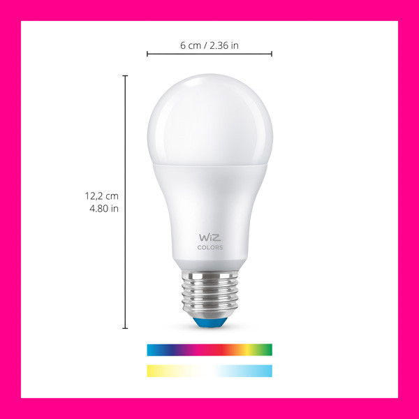WiZ Connected WiZ Smart lamp E27 | Peer A60 | Mat | RGB + 2200-6500K | 8.5W (60W)  LWI00126 - 2