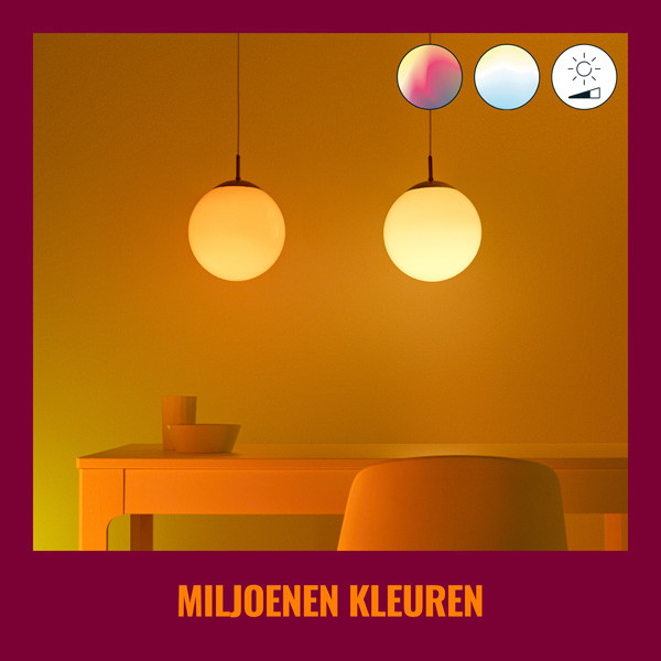 WiZ Connected WiZ Smart lamp E27 | Peer A60 | Mat | RGB + 2200-6500K | 8.5W (60W)  LWI00126 - 5