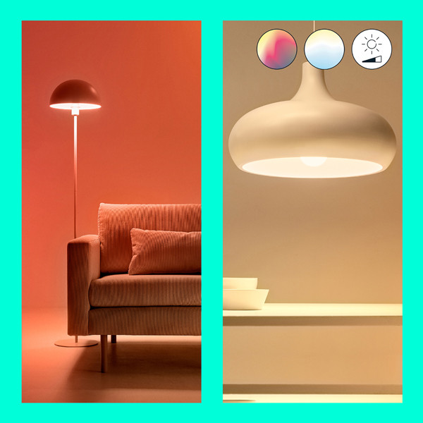 WiZ Smart lamp E27 | Peer A60 | Mat | RGB + 2200-6500K | WiFi (Tuya) | 8.5W | 2 stuks LWI00140 - 6