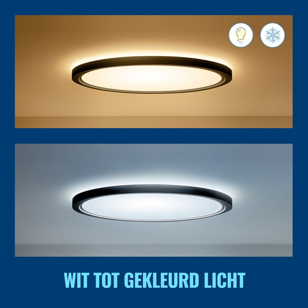 WiZ Connected WiZ Smart plafondlamp | Rond | Zwart | RGB + 2200-6500K | 32W  LWI00163 - 7