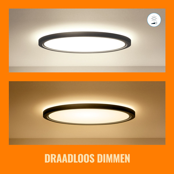 WiZ Connected WiZ Smart plafondlamp | Rond | Zwart | RGB + 2200-6500K | 32W  LWI00163 - 8