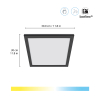 WiZ Connected WiZ Smart plafondlamp | Vierkant | Zwart | 2700-6500K | 12W  LWI00167 - 2