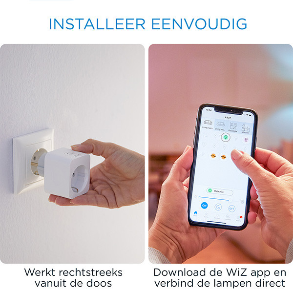WiZ Smart plug | Max. 2300W | WiFi | IP20 | Wit (BE) LWI00075 - 4