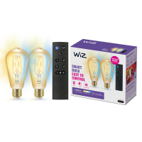 WiZ Connected WiZ Starterkit E27 | Edison ST64 | 2000-5000K | 2 lampen en 1 afstandsbediening | 7W (50W)  LWI00141