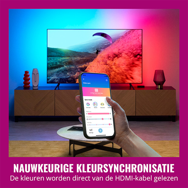 WiZ Connected WiZ Sync Box starterkit | Geschikt voor 55-65 inch TV's  LWI00201 - 3