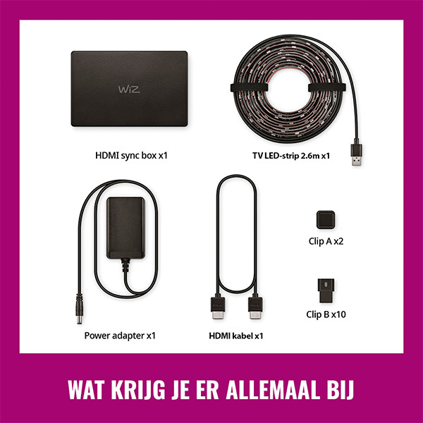 WiZ Connected WiZ Sync Box starterkit | Geschikt voor 55-65 inch TV's  LWI00201 - 7
