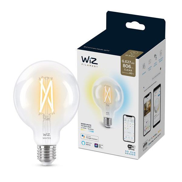 WiZ Connected WiZ Whites G95 Slimme filament lamp helder E27 2700-6500K 6.7W (60W)  LWI00065 - 1