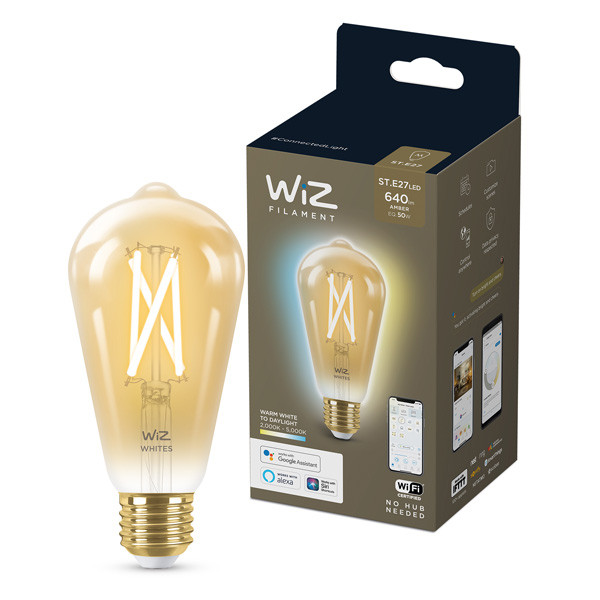 WiZ Connected WiZ Whites ST64 Slimme filament lamp amber E27 2000-5000K 6.7W (50W)  LWI00066 - 1