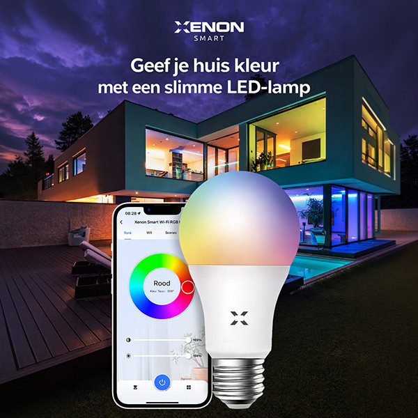 Xenon Smart lamp E27 | Peer A60 | RGB + 1500-4500K | WiFi (Tuya) | 9W (75W) LXE00008 - 2