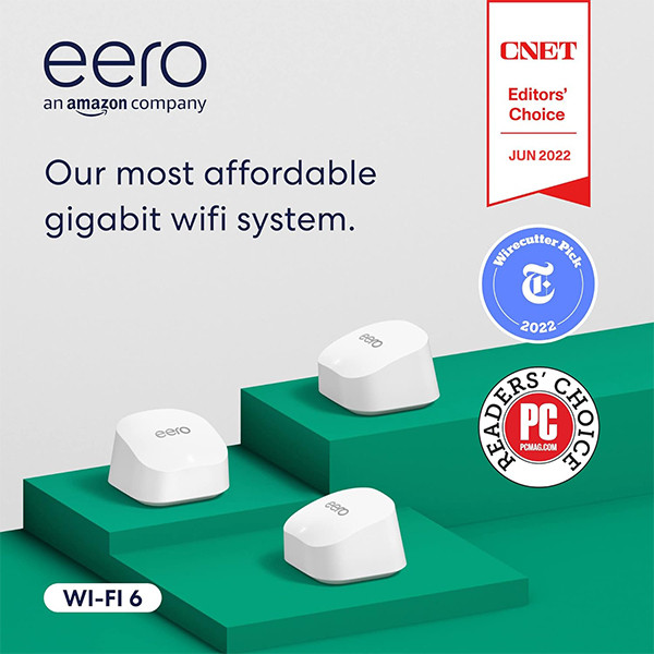 eero 6+ Mesh WiFi Systeem | Dual-band | WiFi 6 | Tot 1 Gbps | 140 m² per unit | 3 stuks LEE00002 - 2