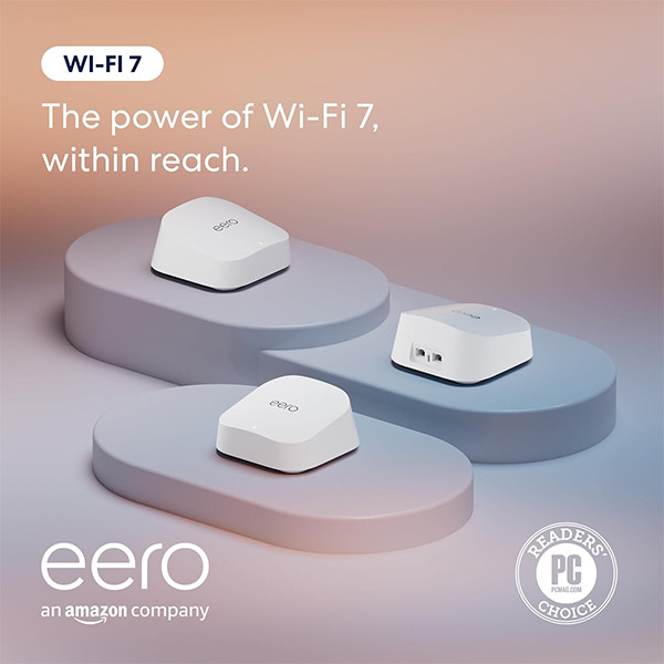 eero 7 Mesh WiFi Systeem | Dual-band | WiFi 7 | Tot 1.8 Gbps | 185 m² per unit | 3 stuks LEE00004 - 2