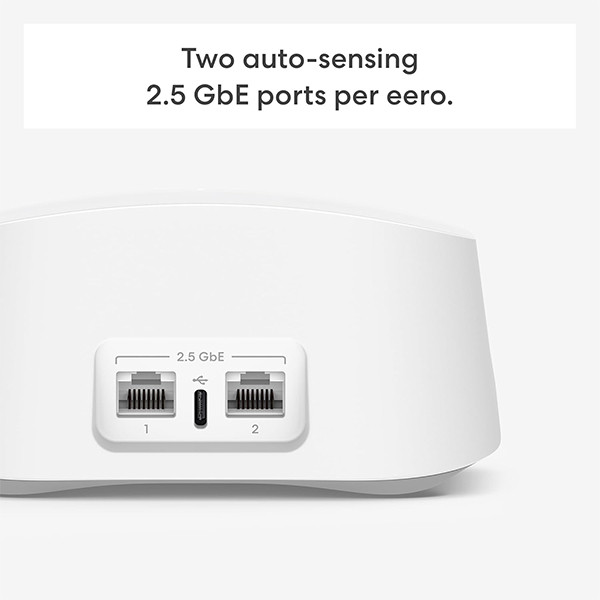 eero 7 Mesh WiFi Systeem | Dual-band | WiFi 7 | Tot 1.8 Gbps | 185 m² per unit | 3 stuks LEE00004 - 3