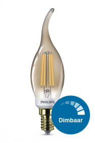 Dimbare sierkaars goud filament E14