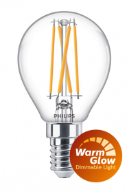 Dimbare kogellamp led filament WarmGlow E14