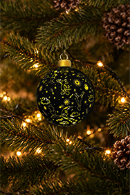 Verlichte kerstballen