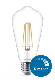 Dimbare led filament lamp rustiek E27