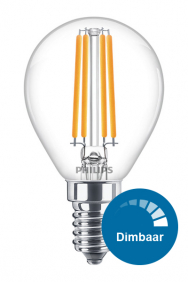 Dimbare kogellamp led filament E14