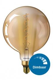 Dimbare gouden spiraal bollampen filament E27