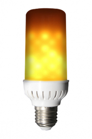 Led lamp met vlameffect E27