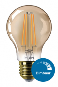 Dimbare peer filament lamp E27 goud