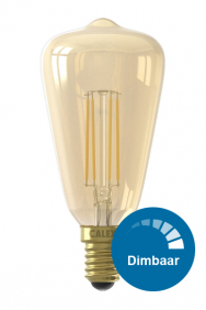 Dimbare filament lamp rustiek E14 goud