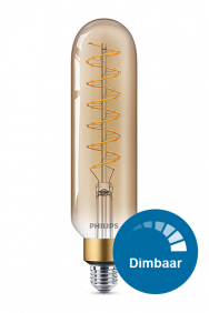 Dimbare buislamp led filament goud E27